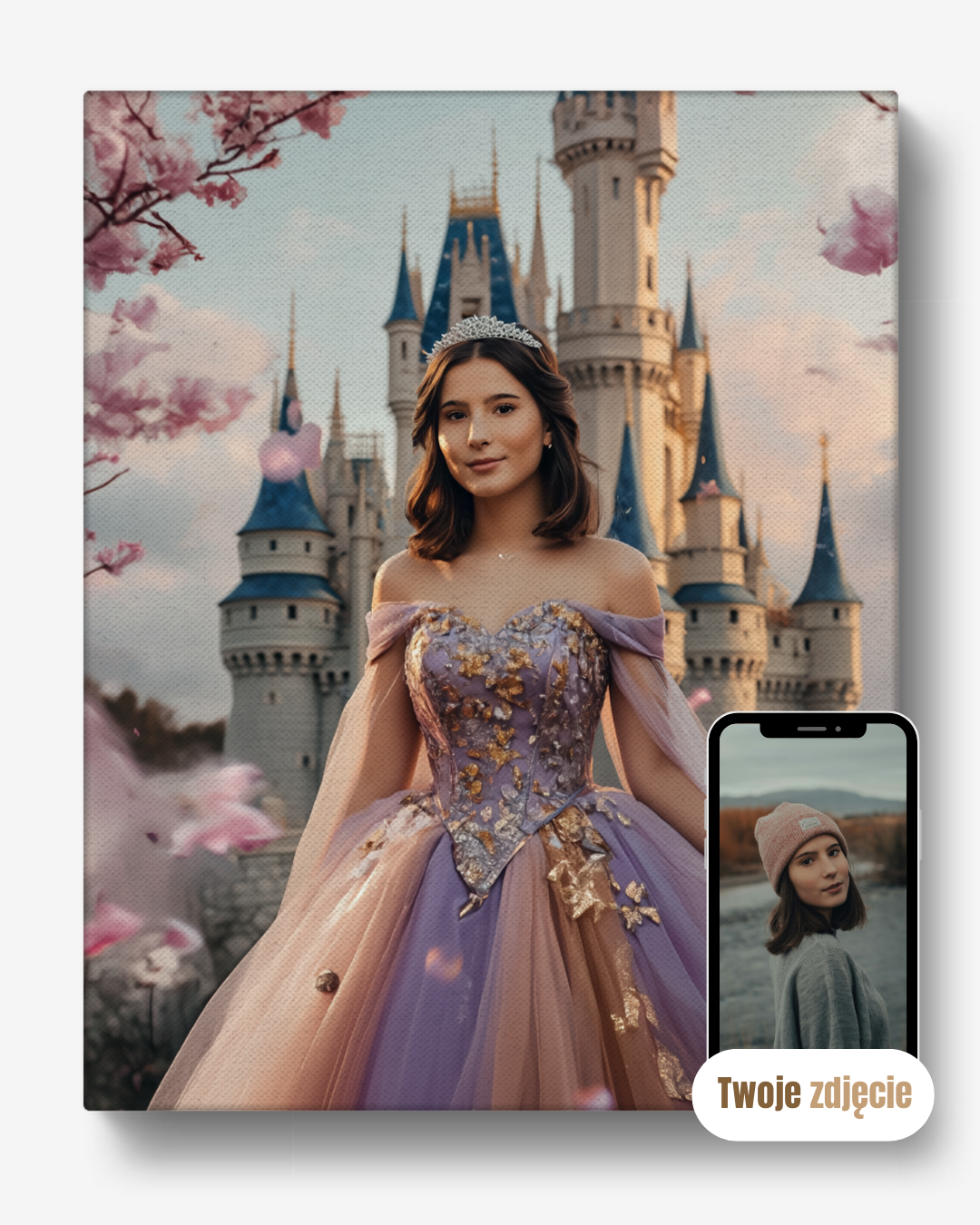 PRINCESSKA - personalizowany portret ze zdjęcia na prezent dla kobiet