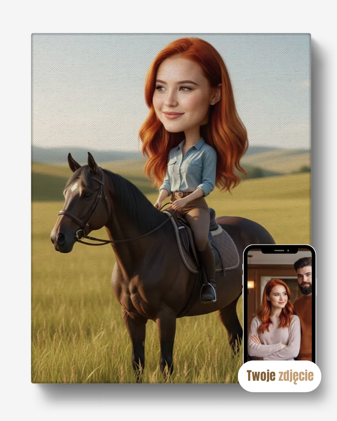 KONNA DUSZA - personalizowany portret ze zdjęcia na prezent dla kobiet