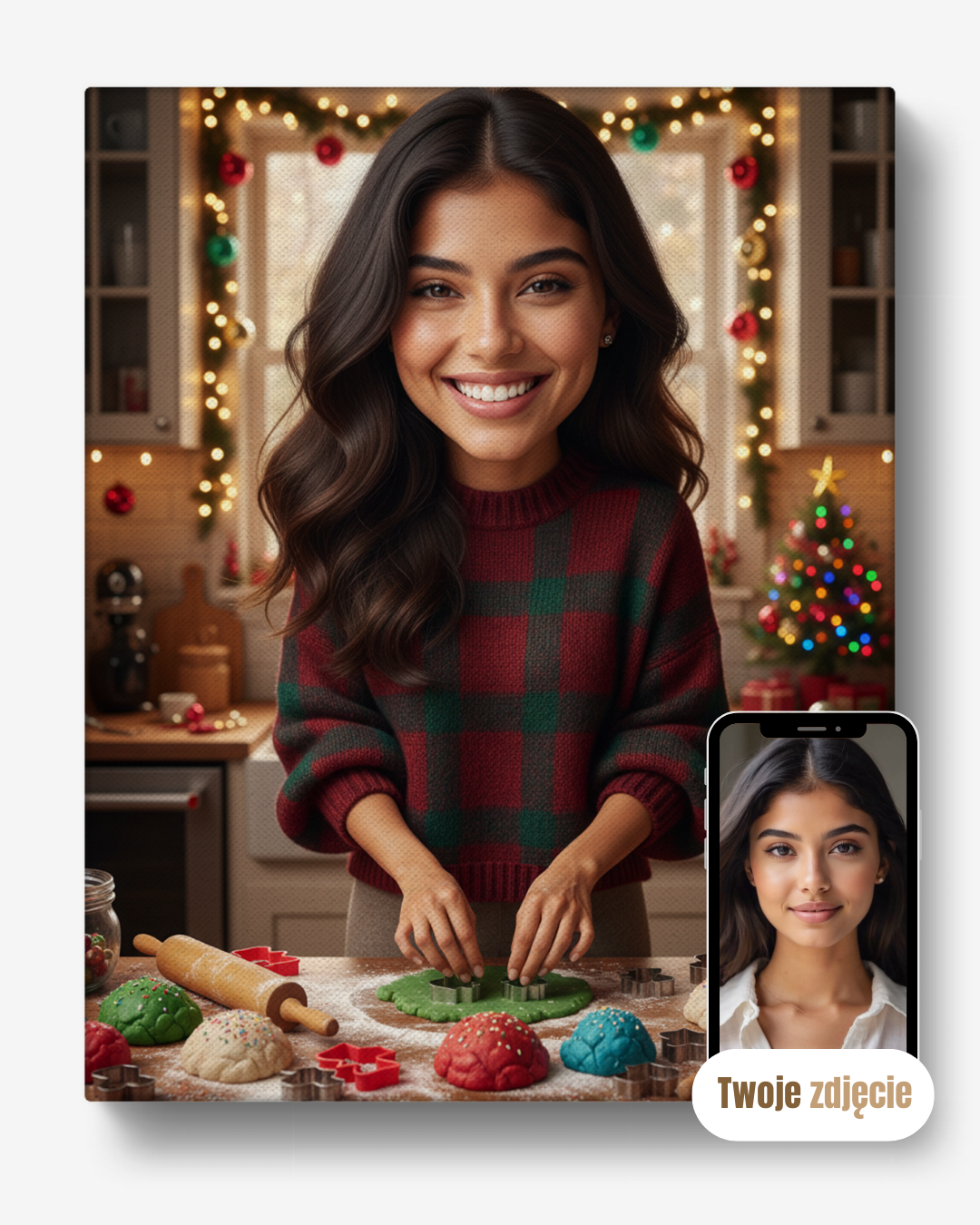 MISTRZYNI WYPIEKÓW - personalizowany portret ze zdjęcia na prezent dla kobiet