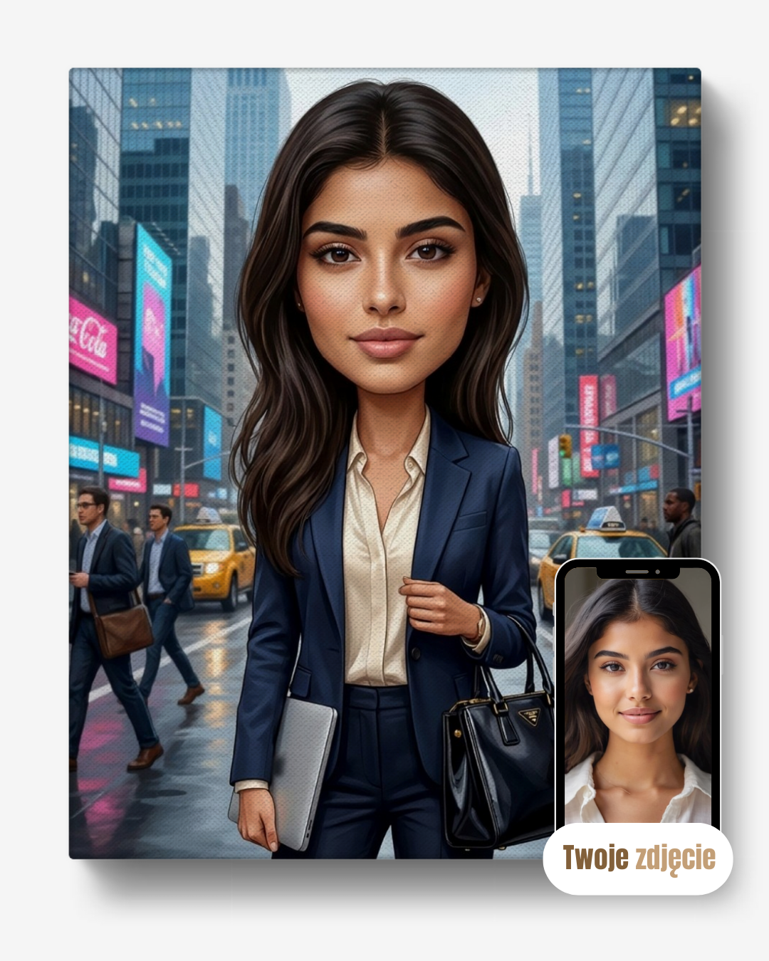 BIZNESWOMAN - personalizowany portret ze zdjęcia na prezent dla kobiet