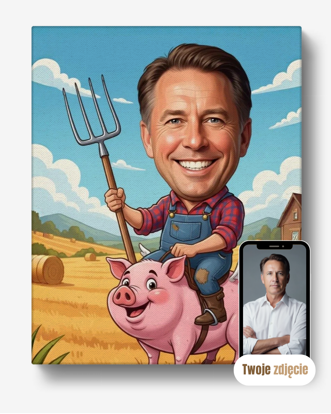 WŁADCA GRZĄDKI - personalizowany portret ze zdjęcia na prezent dla mężczyzn
