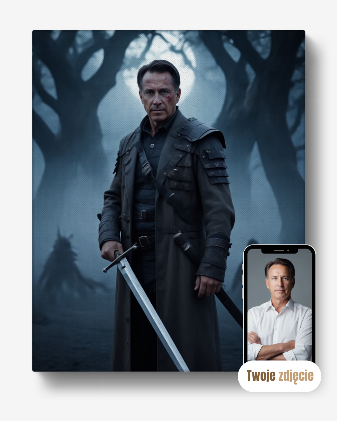 ŁOWCA LEGEND - personalizowany portret ze zdjęcia na prezent dla mężczyzn