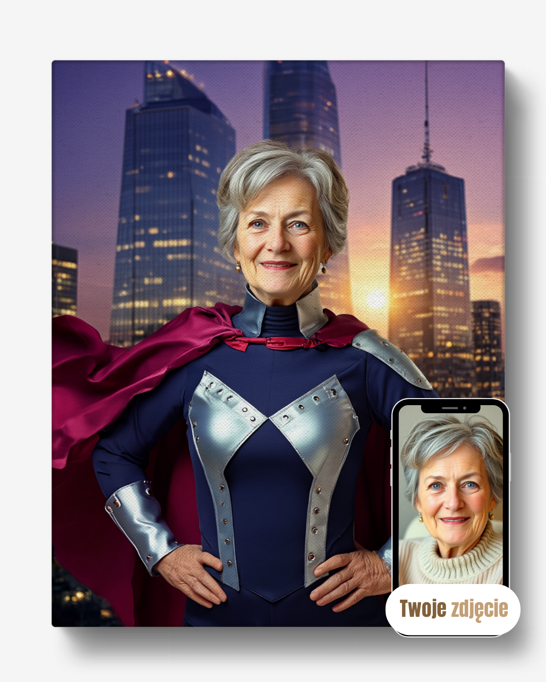 SUPERBABCIA - personalizowany portret ze zdjęcia na prezent dla kobiet