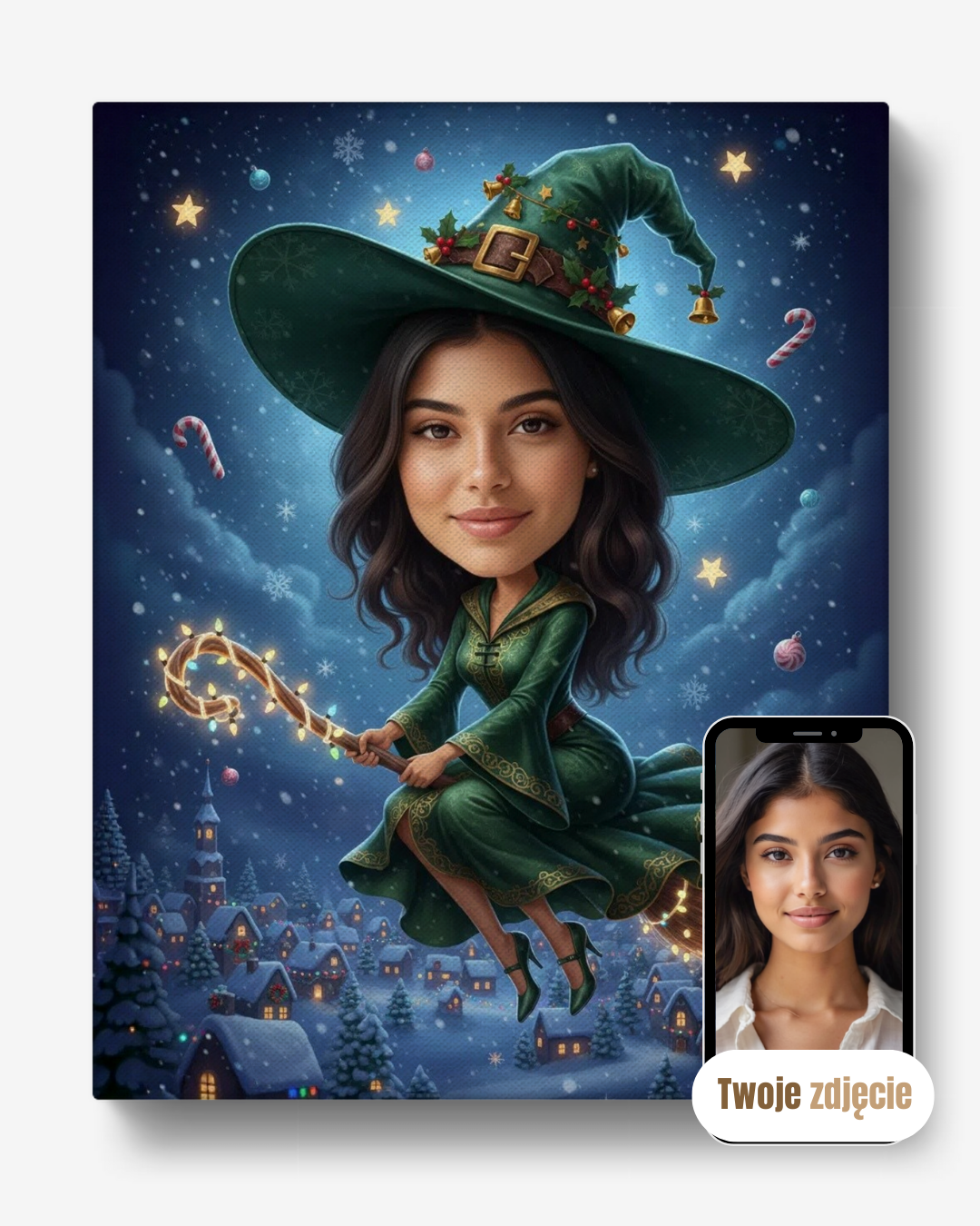 CZAROWNICA - personalizowany portret ze zdjęcia na prezent dla kobiet