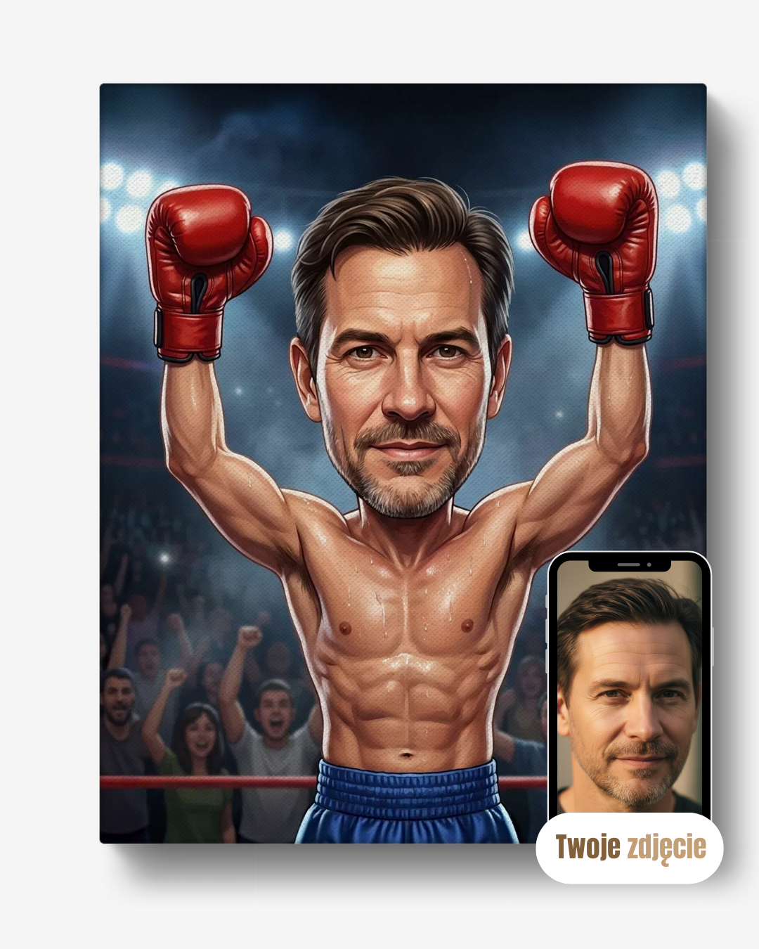 Portret na płótnie prezent dla brata na urodziny bokser