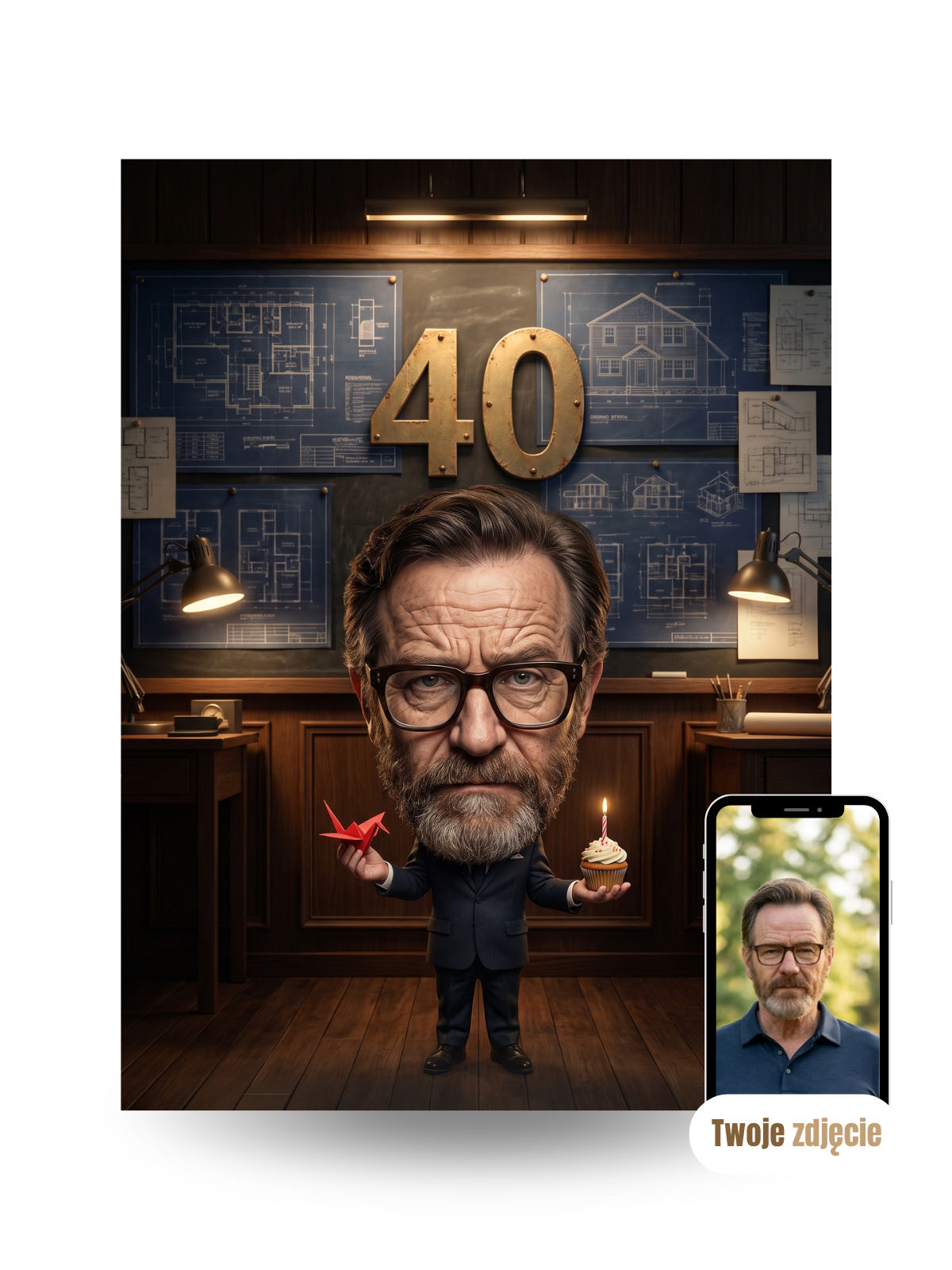 BURZA MÓZGÓW - personalizowany portret ze zdjęcia
