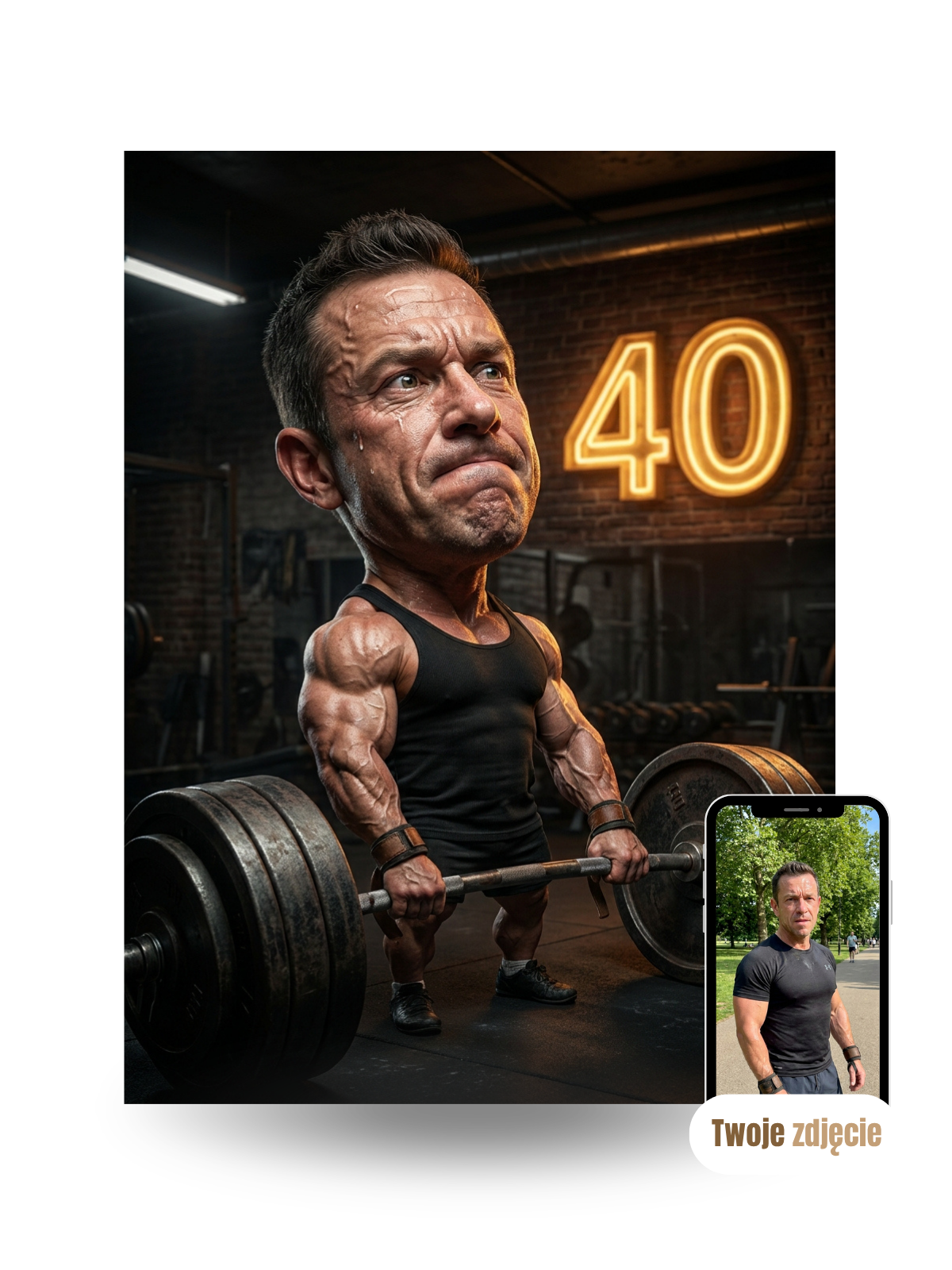 DALEJ JAZDA! - personalizowany portret ze zdjęcia