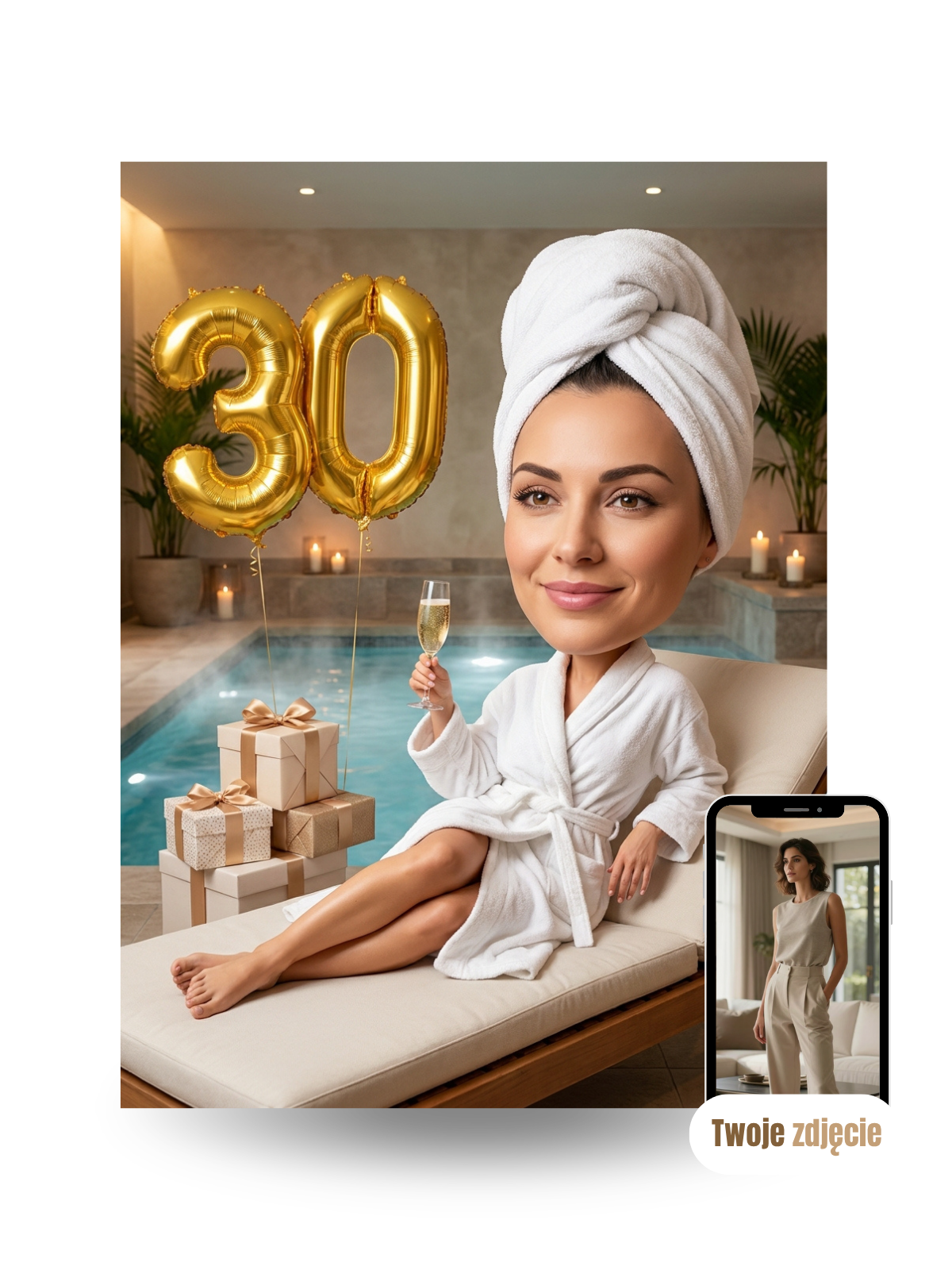 DZIEŃ SPA - personalizowany portret ze zdjęcia