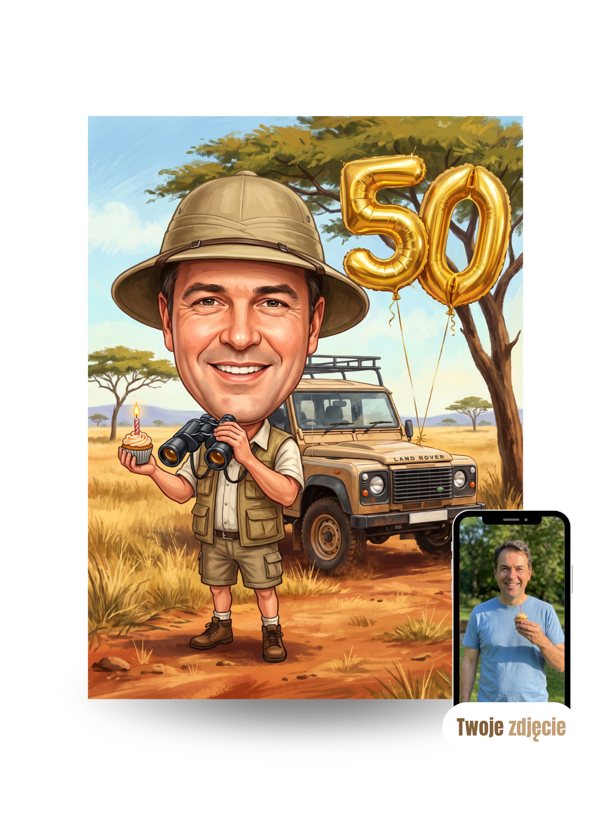 DŻUNGLA - personalizowany portret ze zdjęcia
