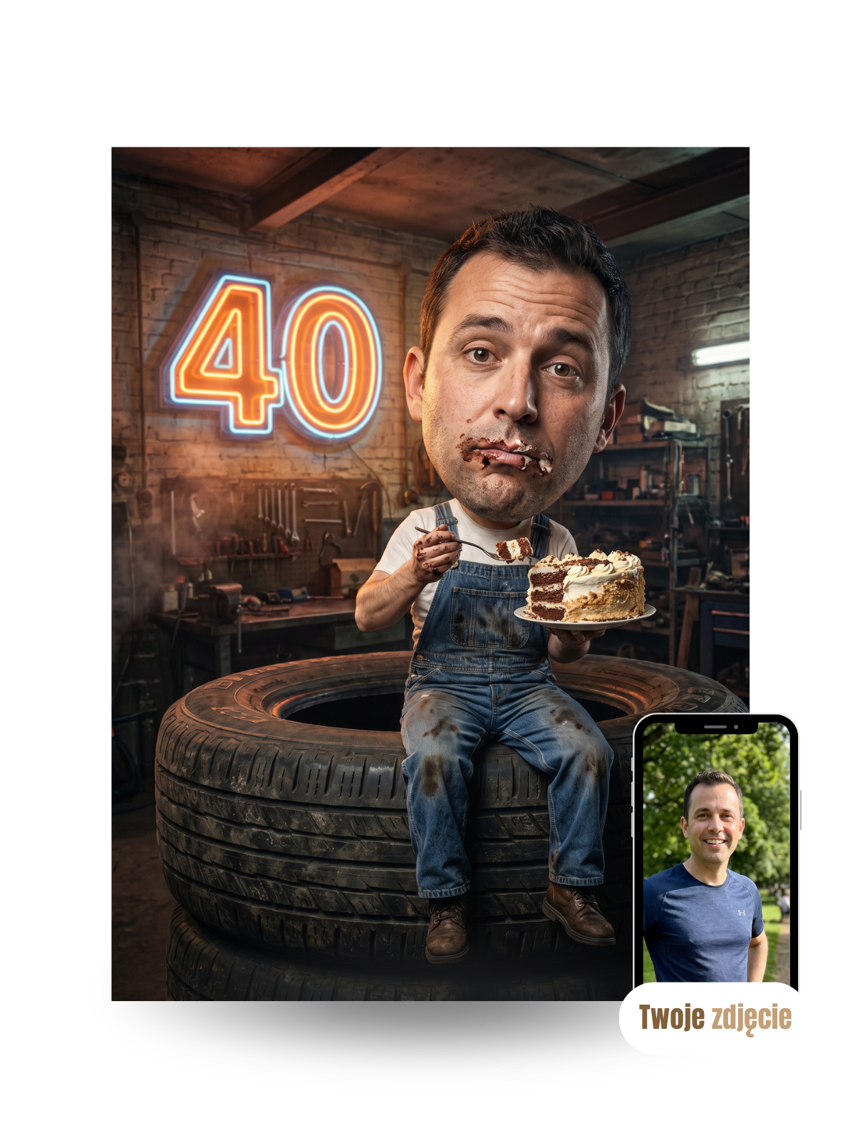 MECHANIK NA TOPIE - personalizowany portret ze zdjęcia