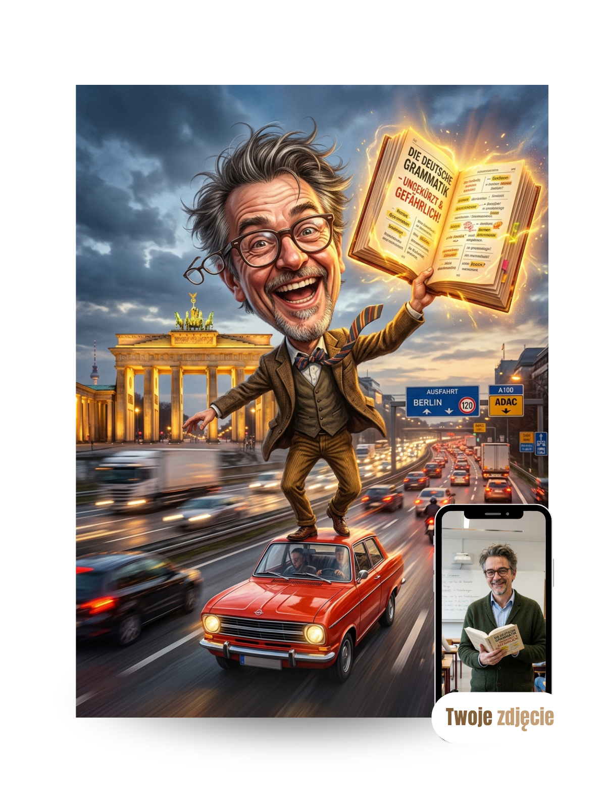 NAUCZYCIEL OD NIEMIECKIEGO - personalizowany portret ze zdjęcia