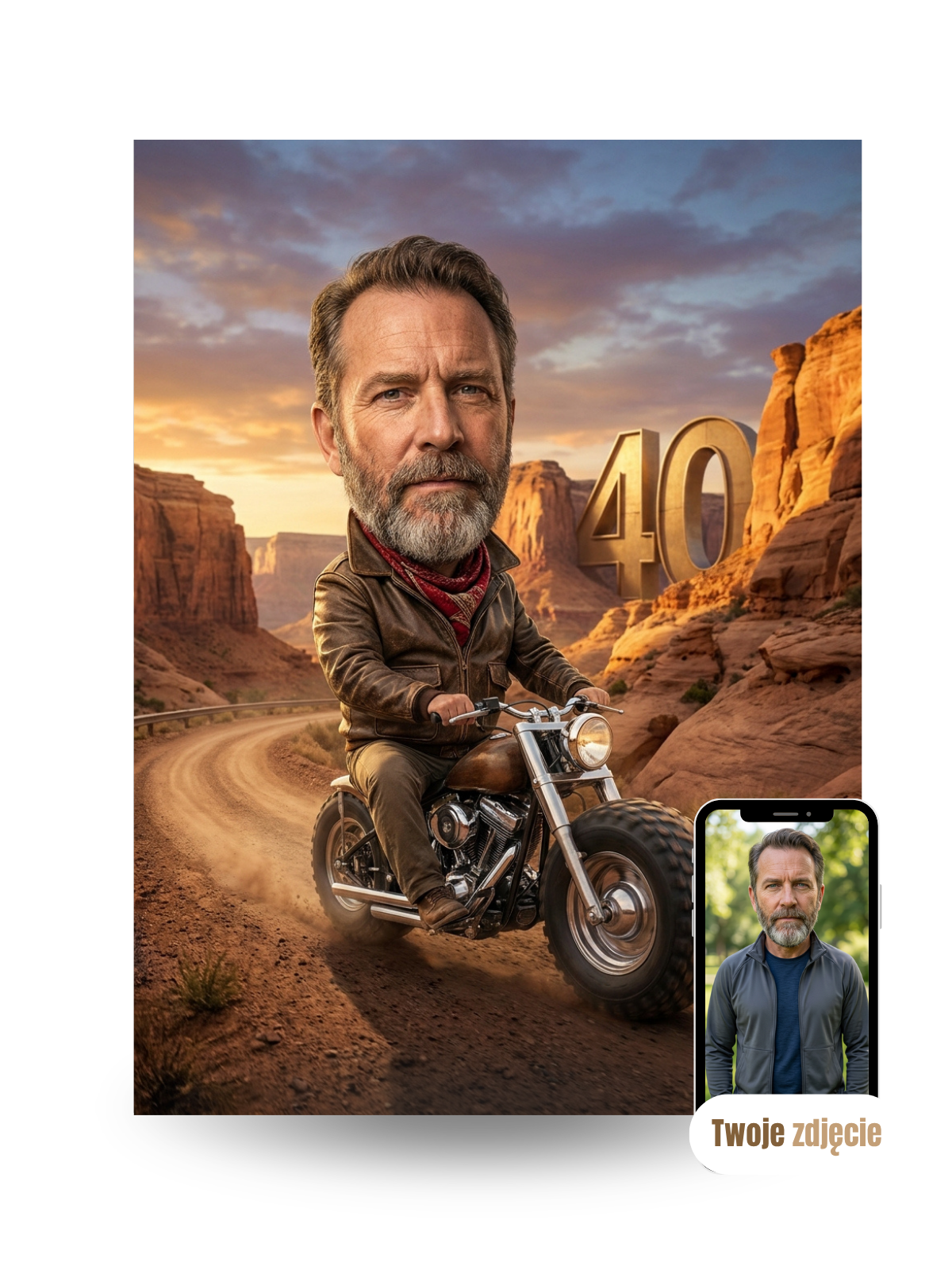 WYRUSZAMY ŚWIĘTOWAĆ - personalizowany portret ze zdjęcia